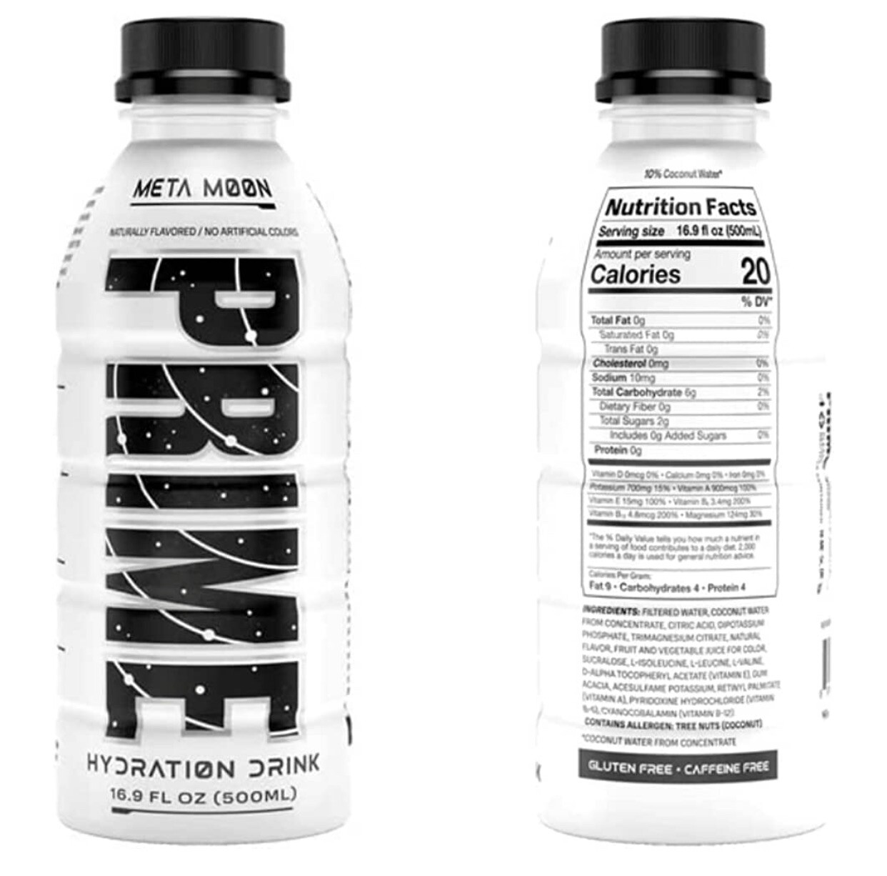 Two bottles Of Prime Hydration Drink By Logan Paul x Ksi! Meta Moon