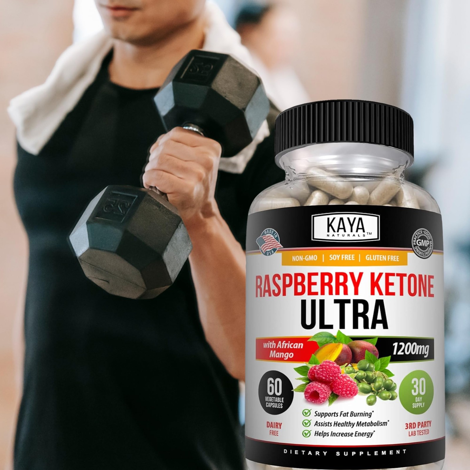 Kaya Naturals Keto Diet Raspberry Ketone – Weight Loss 60 Count (Pack of 1)