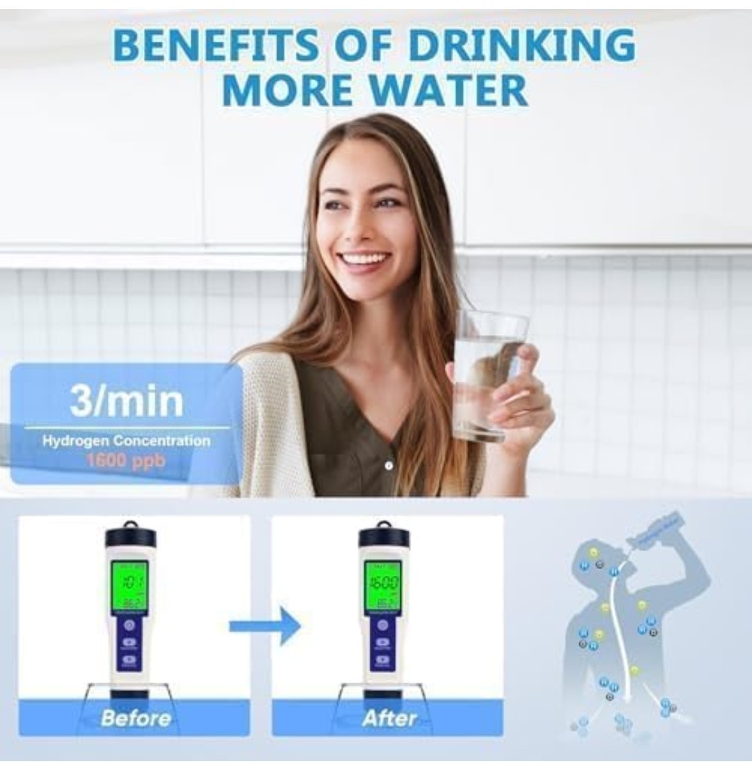 Hydrogen Water Bottle,Rechargeable 420ml. 1,600 PPB NEW