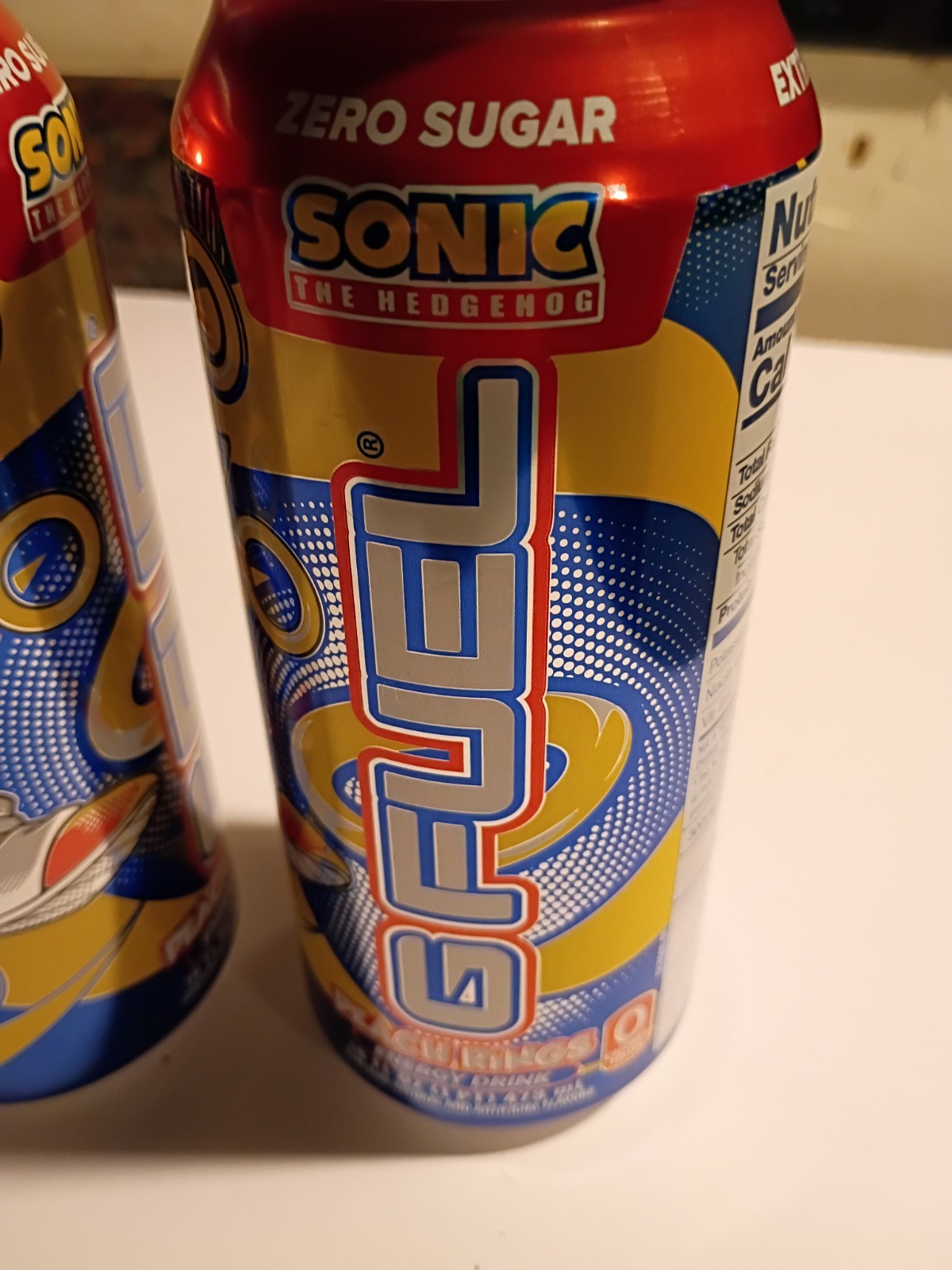 2 Limited Edition Sonic The Hedgehog Peach Rings G Fuel Can Sega Genesis Gamer