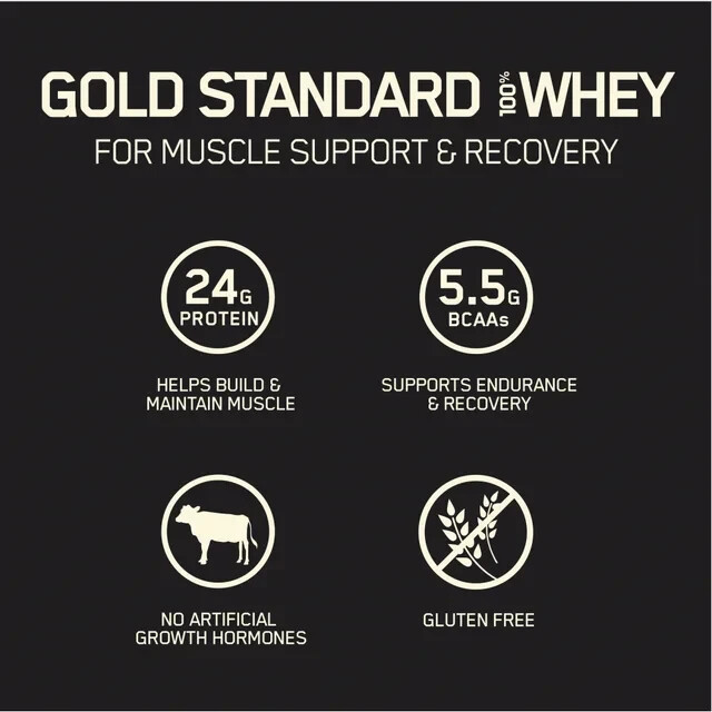 Optimum Nutrition Gold Standard 100% Whey Protein strawberry flavored 900g-2.0lb