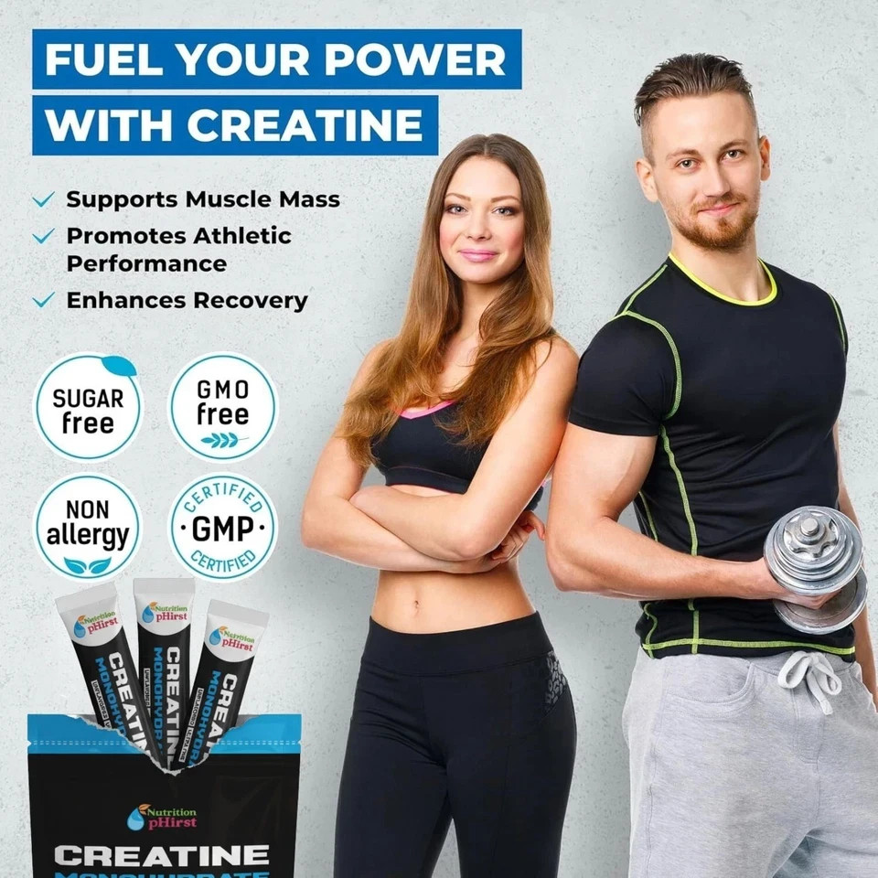 Creatine Monohydrate (Micronized) Powder – 5g per Serving 30sticks Free Shipping