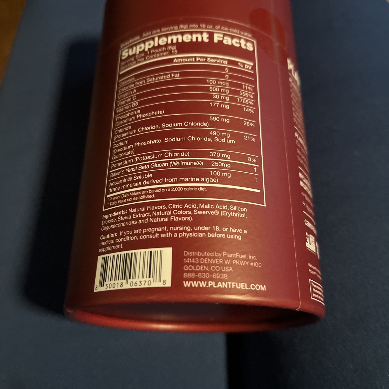 PLANTFUEL Daily Immunity&Hydration Tropical Punch W/ Wellmune,Aquamin Sealed