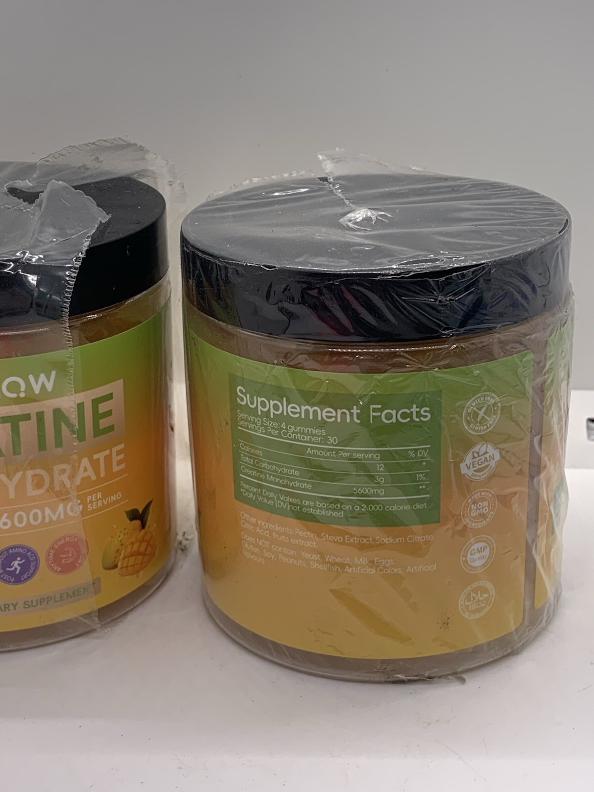 2x ODNSQW Creatine Monohydrate Gummies 5600MG Mango Flavor Exp 12/26