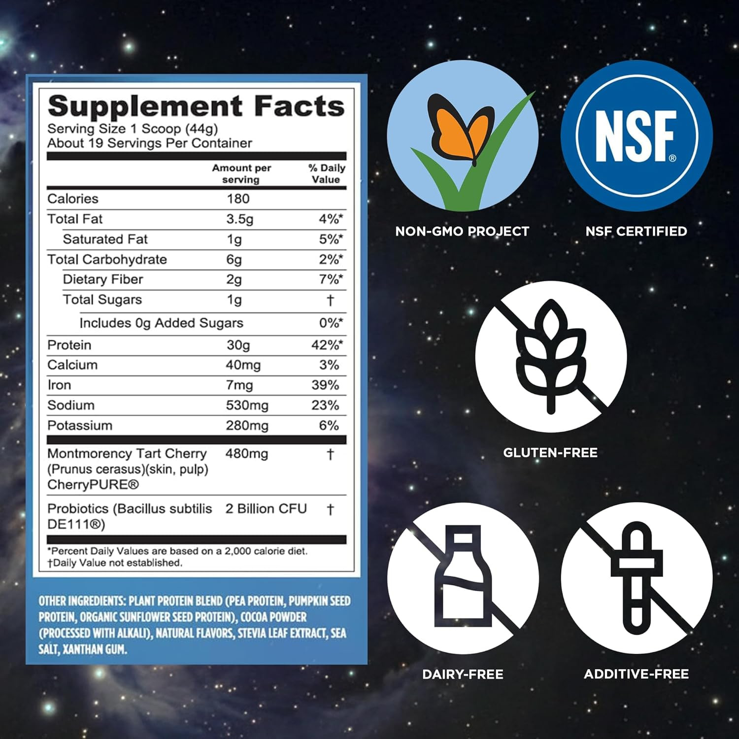 Protein + Recovery, Chocolate – 30G n Protein, Dairy & Gluten Free, Probiotics,