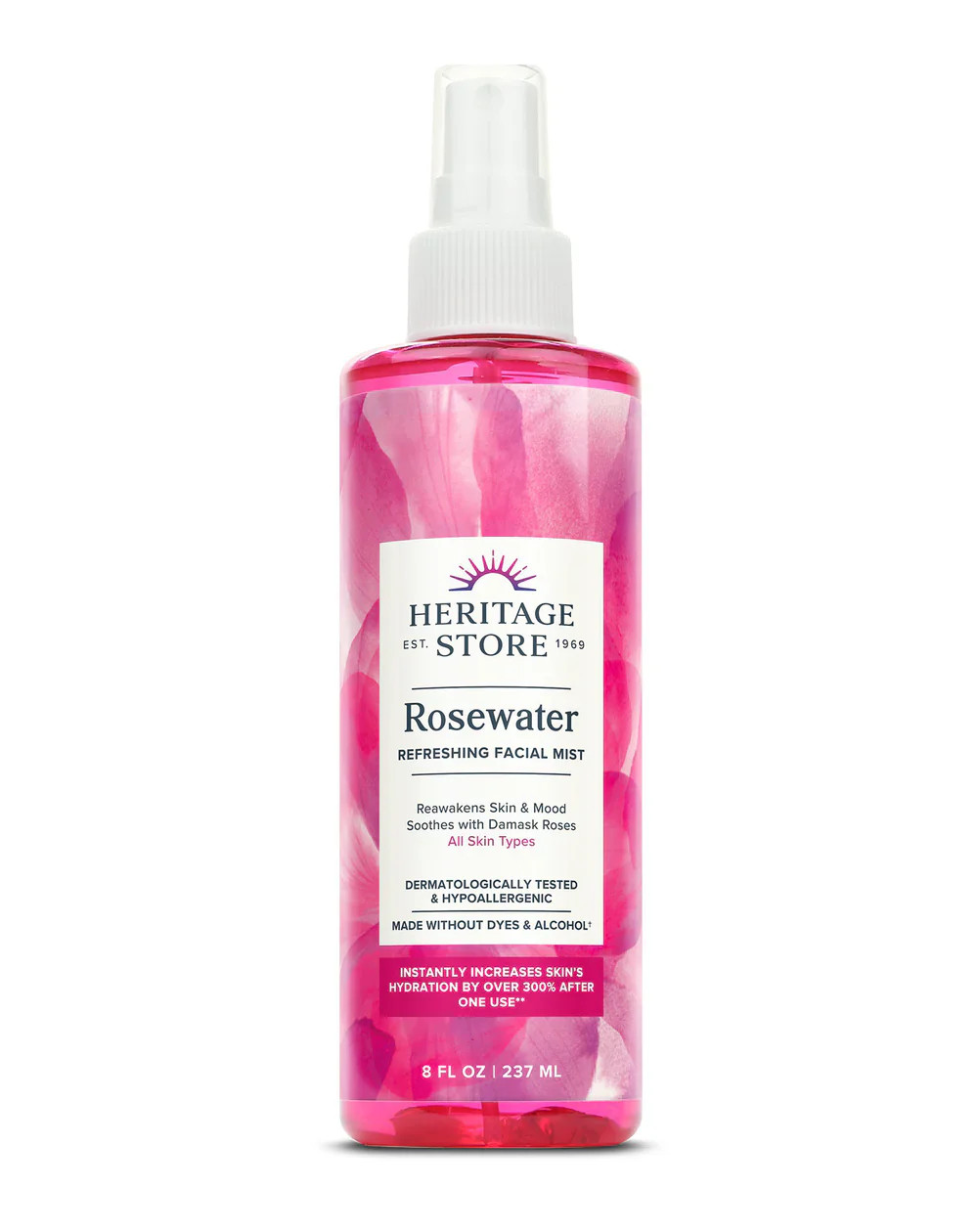 Heritage Products Rosewater Spray – 8 Fl Oz