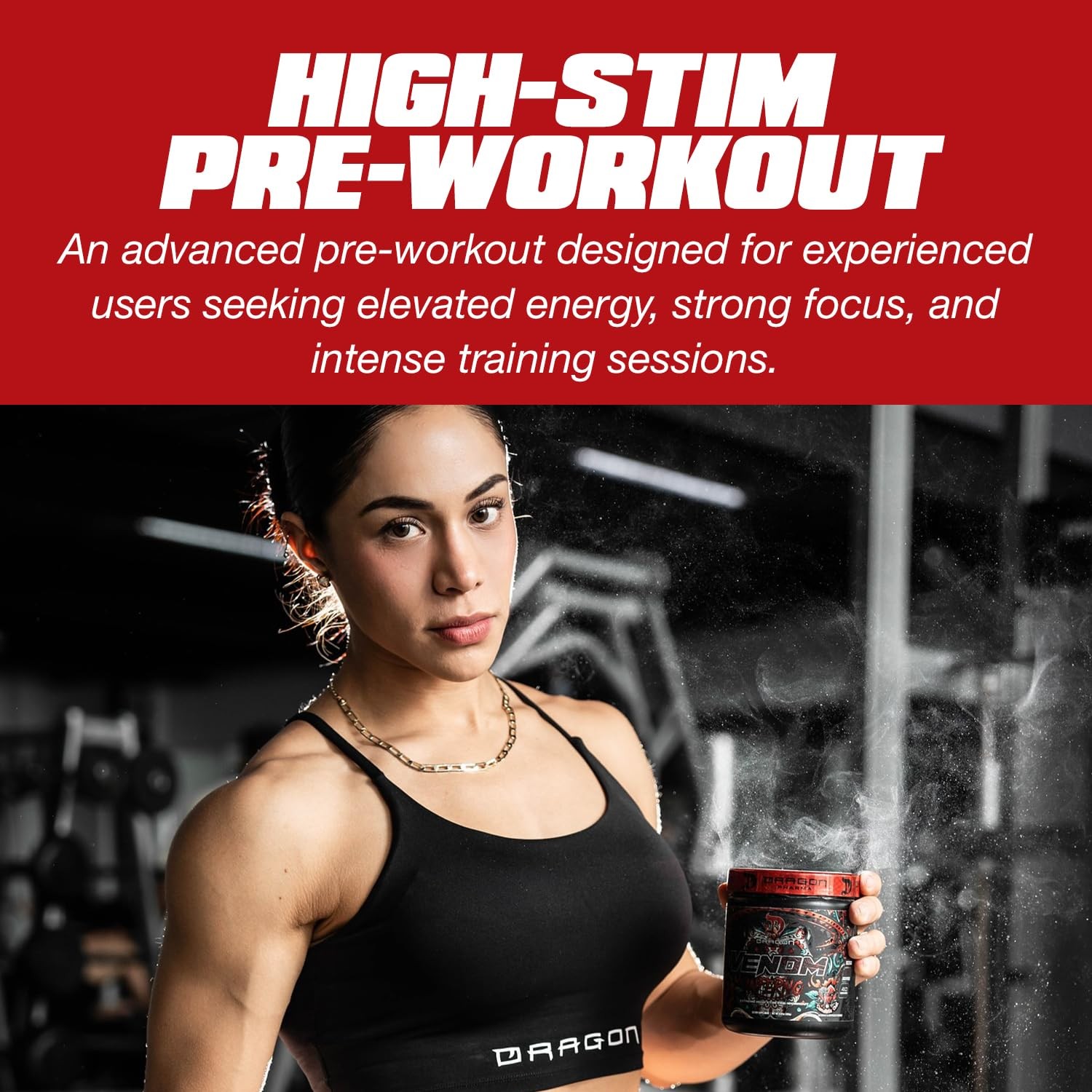 Dragon Pharma Venom Inferno Extreme High-Stim Pre-Workout Explosive Energy And