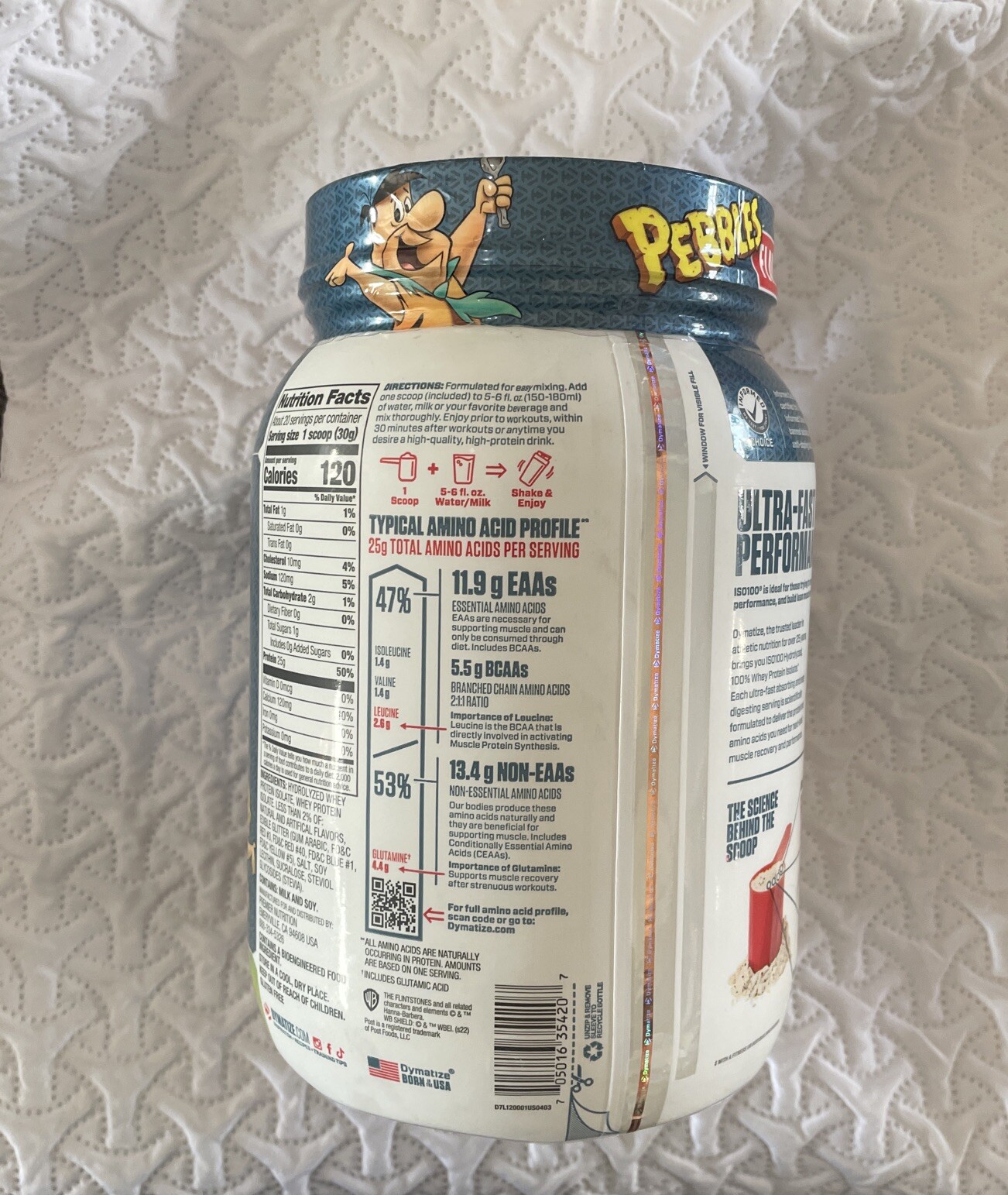DIMATIZE ISO 100 HYDROLYZED PROTEIN POWDER FRUITY PEBBLES 21.5 oz EXP.03/2026