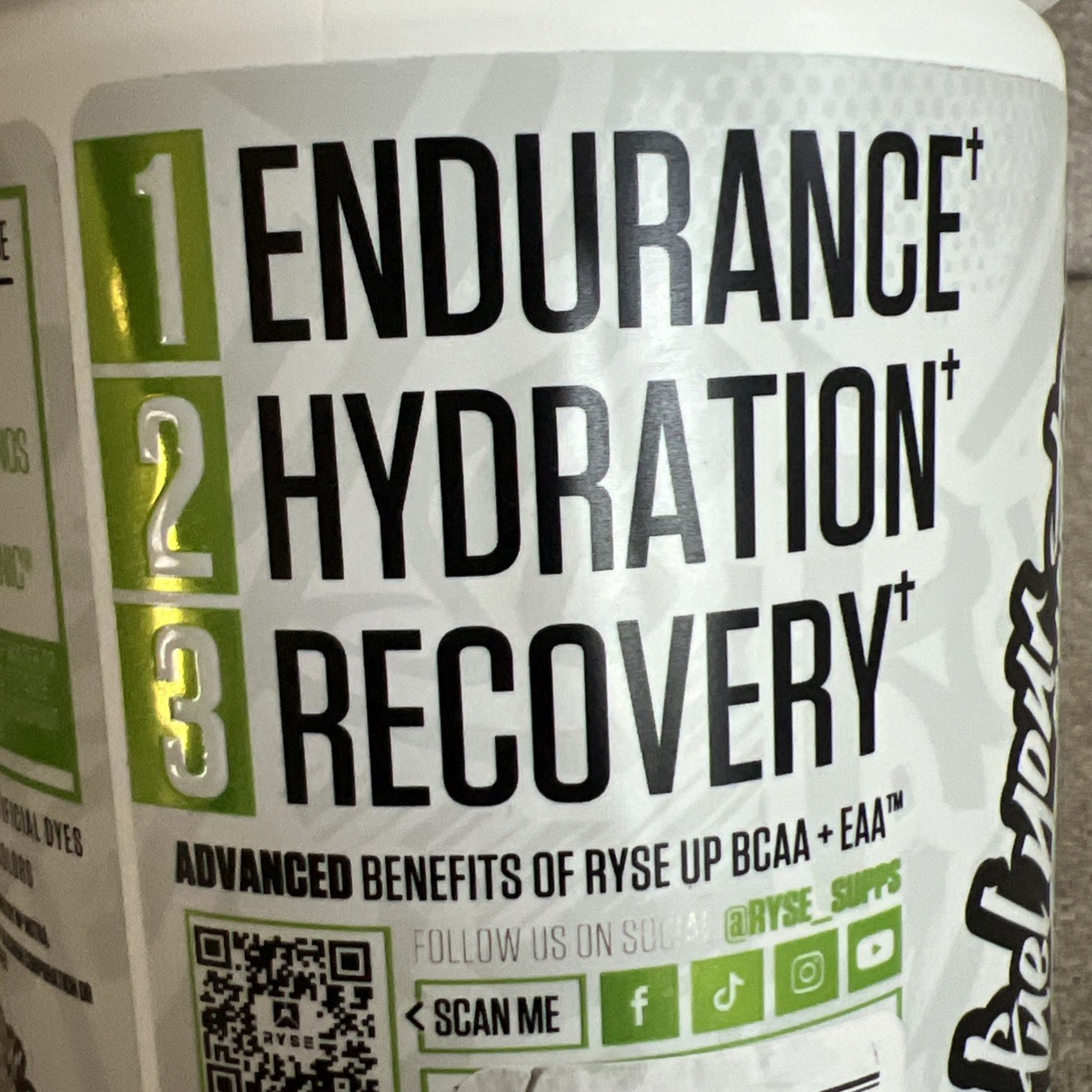 Ryse BCAA/EAA, Tropical Snocone, 13.3 oz (378 g) Amino Acids Sugar Free Exp 1/27