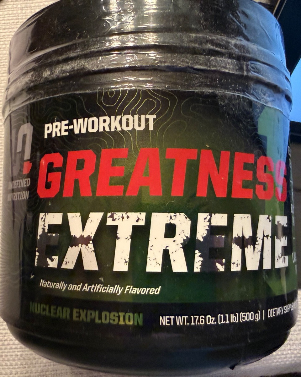 New UNDEFINED NUTRITION Greatness Extreme Nuclear Explosion Pre-workout Powder
