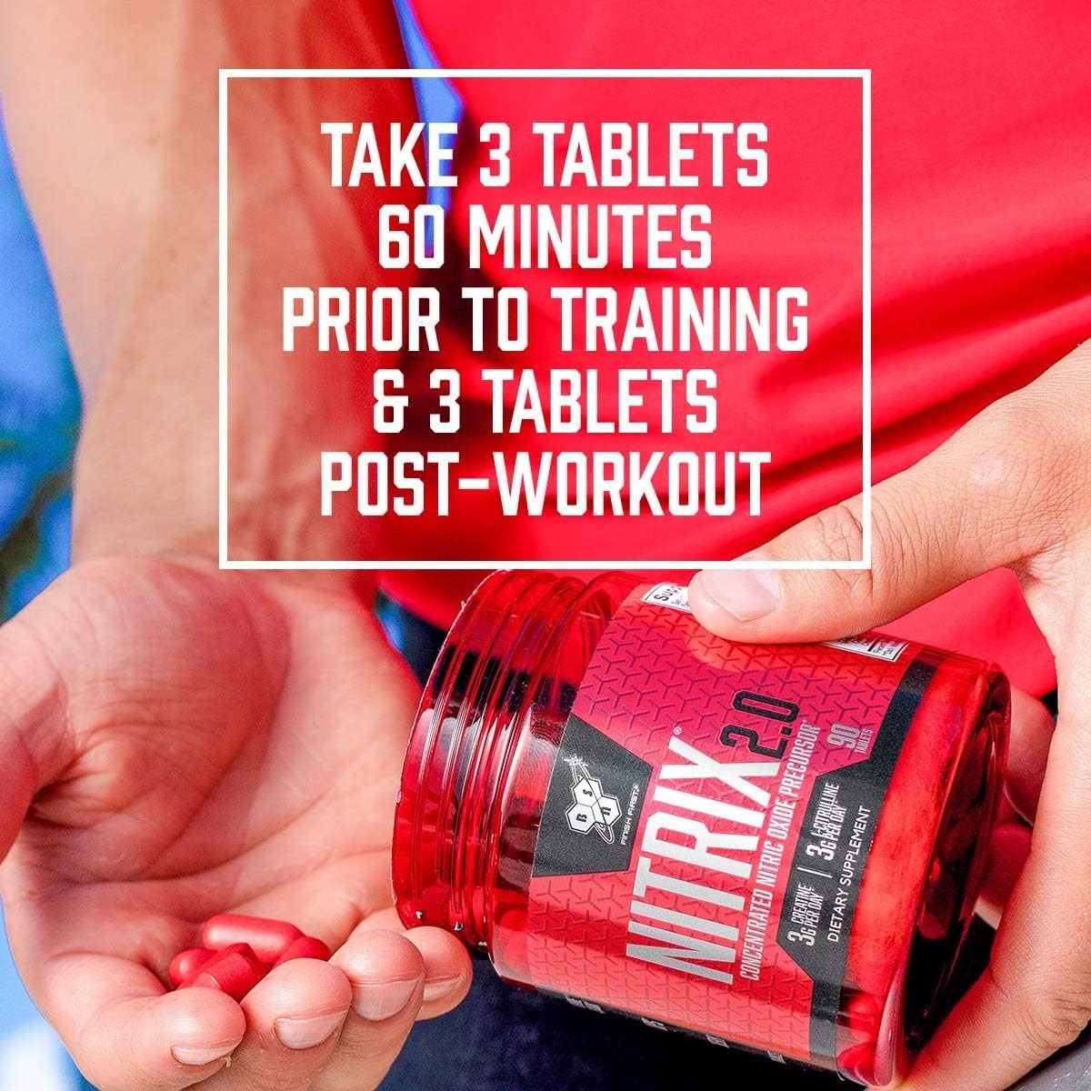 Bsn Nitrix 2.0 Workout Supplement Nitric Oxide Precursors 3G Creatine 3G L