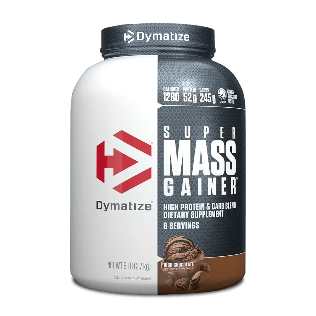 Dymatize Super Mass Gainer Protein Powder – Rich Chocolate 6 lbs. Exp. 09/27