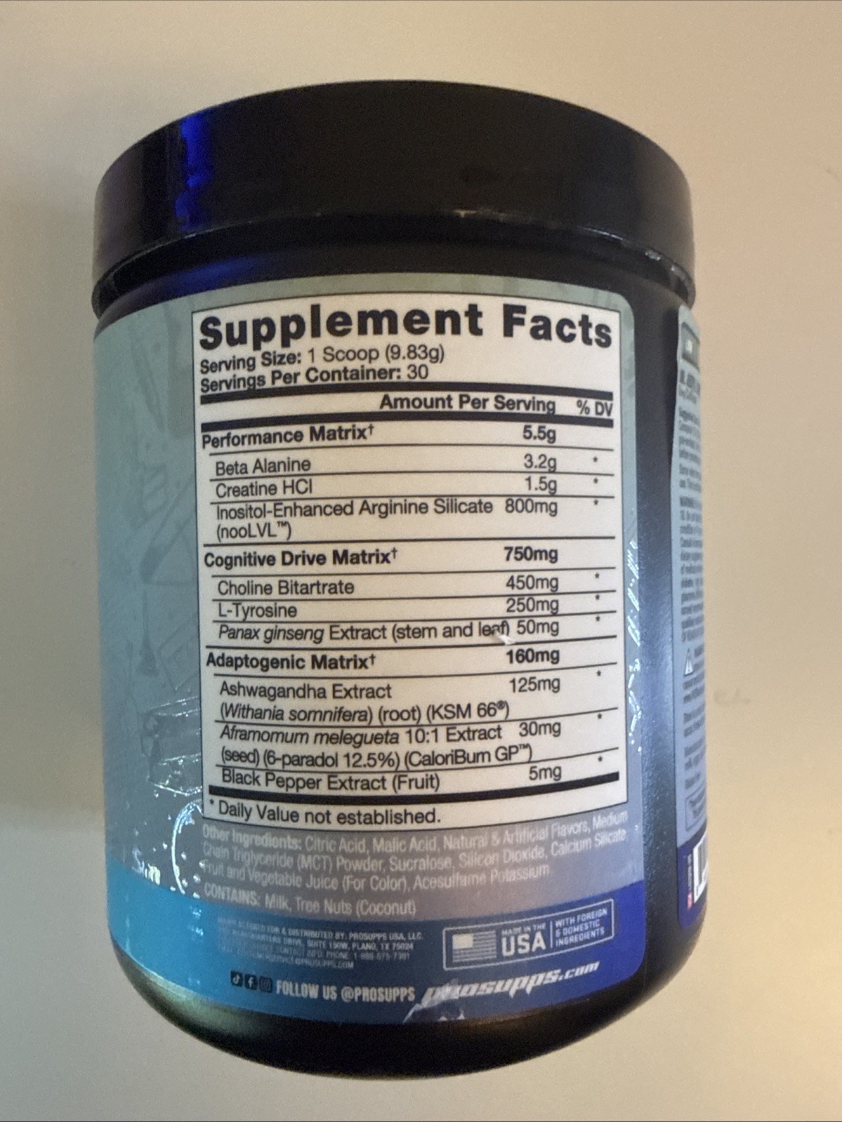 ProSupps Dr. Jekyll Stimulant-Free PreWorkout Blueberry Lemonade 10.4oz 08/2027