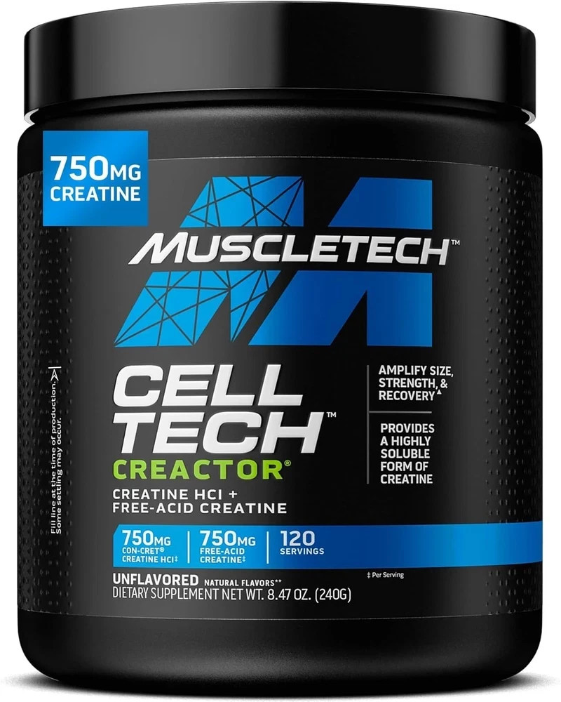 Cell-Tech Creactor Creatine HCl Powder – 120 Servings, Unflavored Muscle Builder