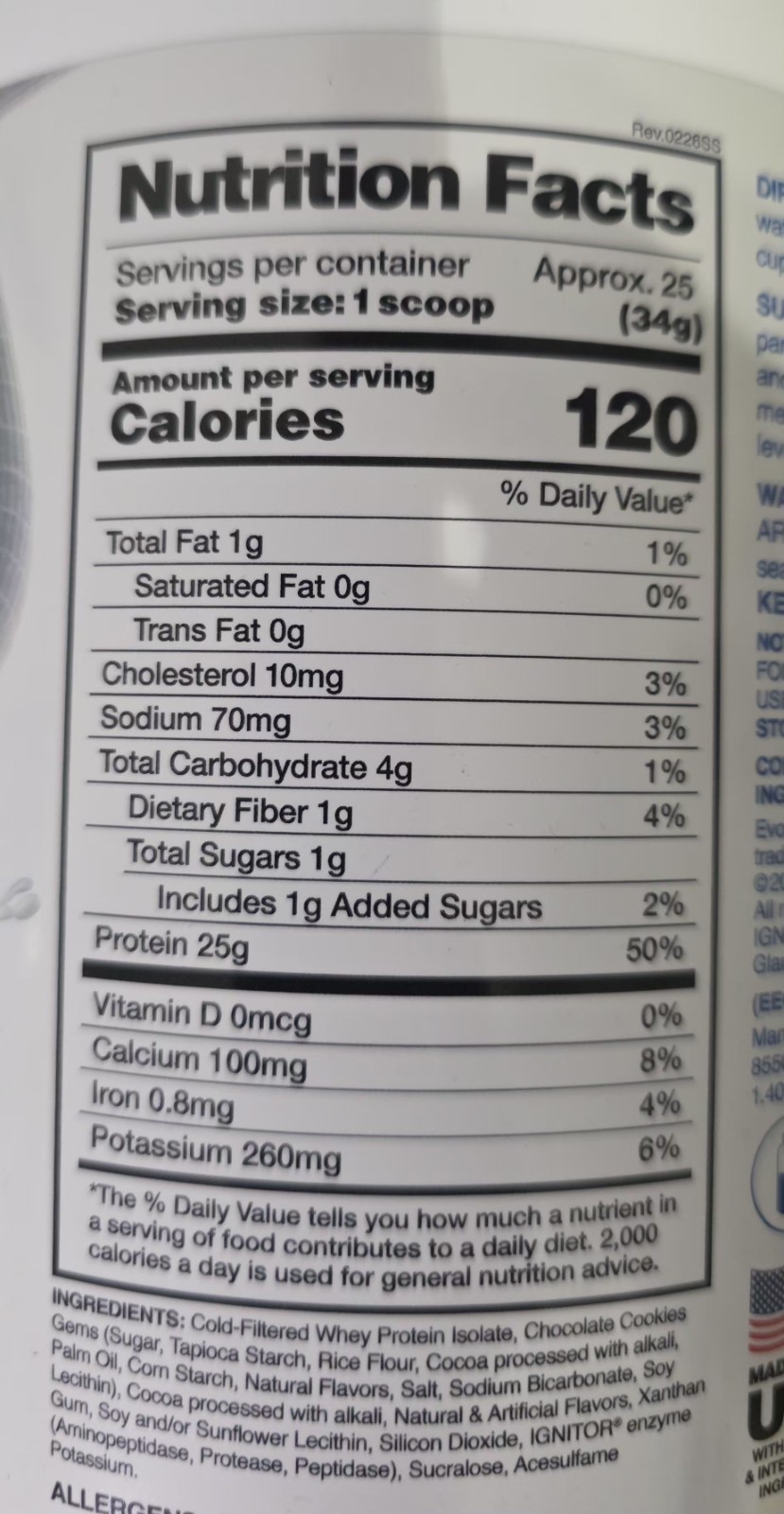 Whey Protein Isolate Powder 25 Servings BCAAs EAAs Mini Cookies Evogen Isoject 2