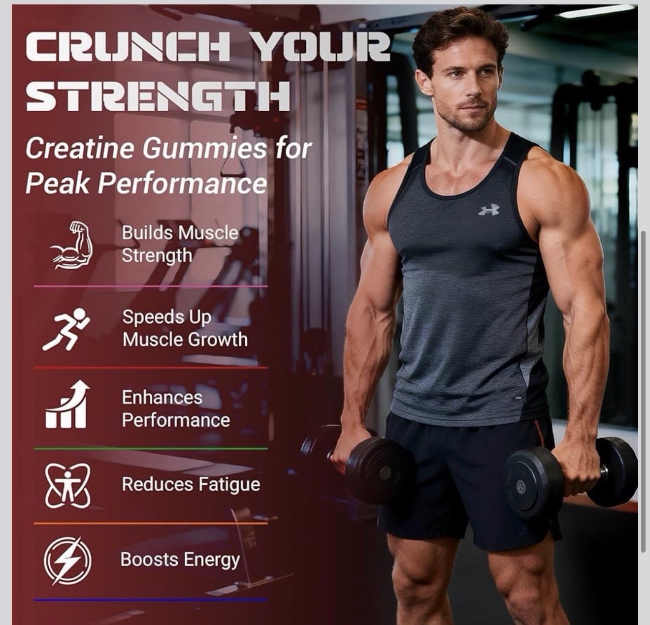 oofoo Creatine Monohydrate Gummies 5000mg 120ct Mixed Berry Vegan Sugar Free