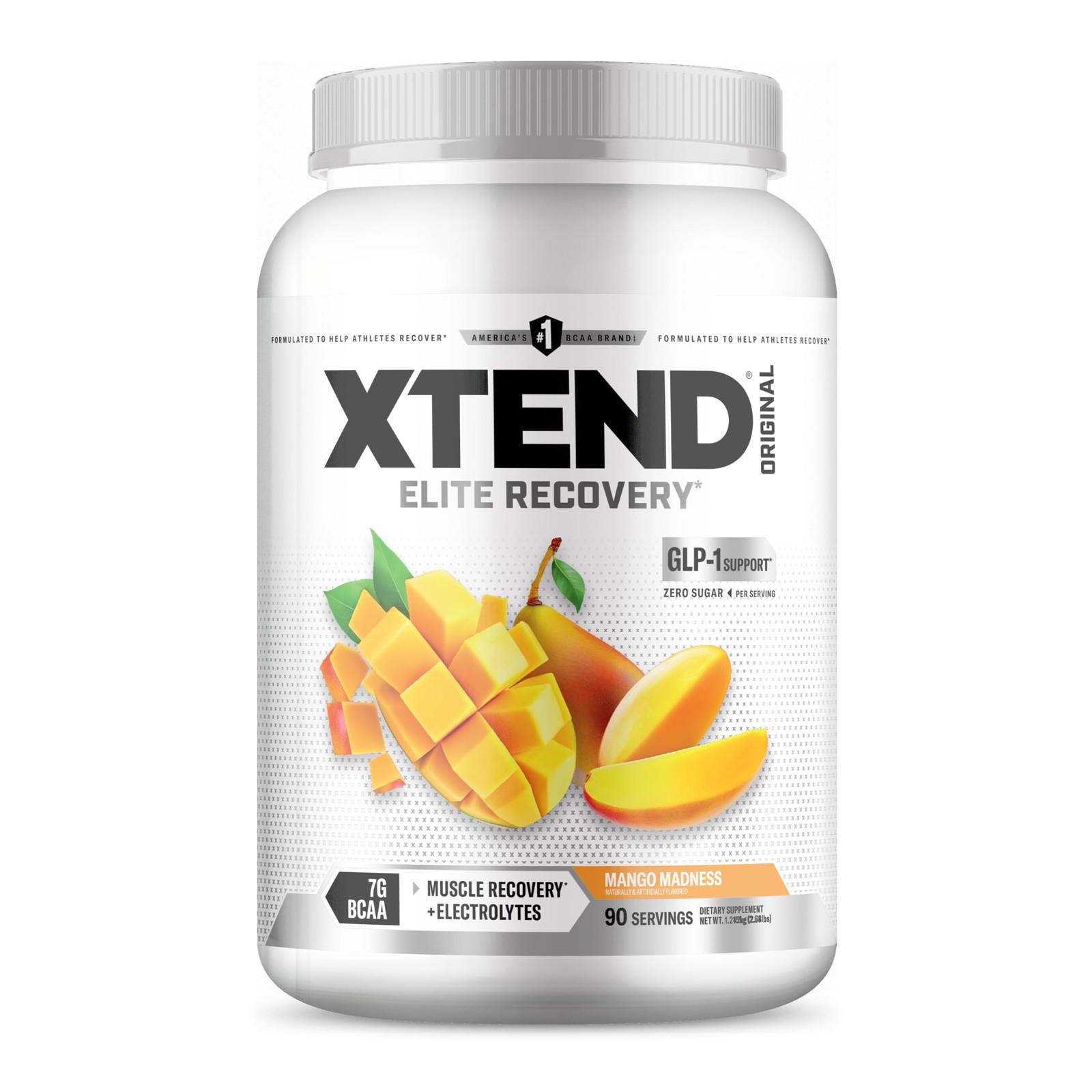XTEND Original BCAA Powder Mango Madness | 2.58 Pound (Pack of 1), Orange