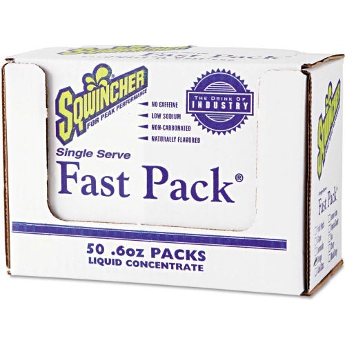 Sqwincher Fast Pack Electrolyte Liquid Sport Hydration Drink CHERRY 50 BOX