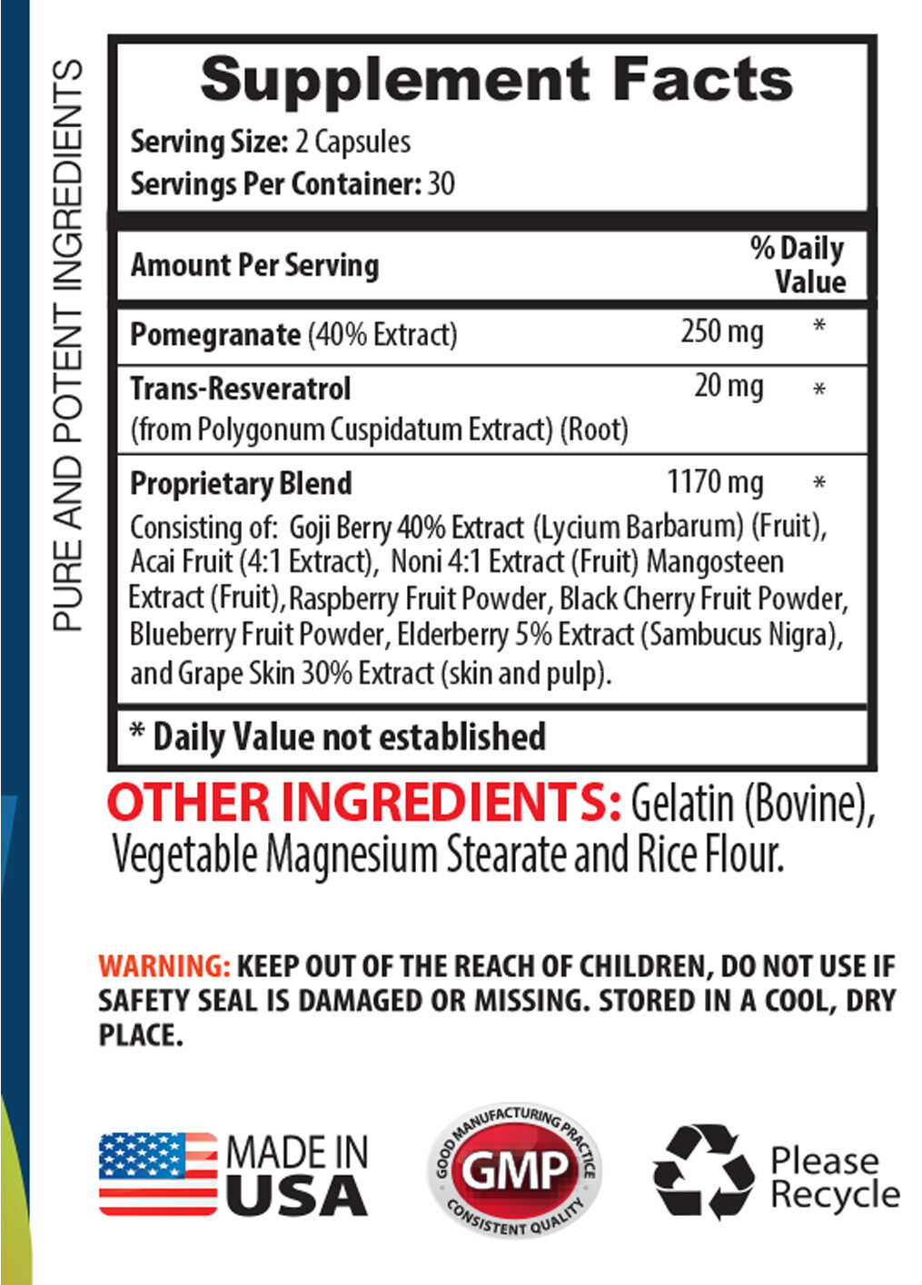 punicic acid supplement – POMEGRANATE COMPLEX – heart health pills 3B