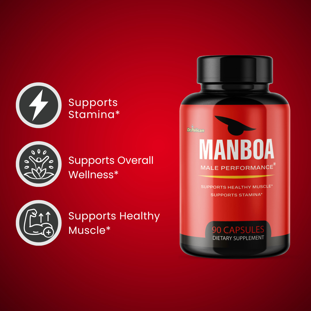Manboa- Bodybuilding & Men’s Health Support- 12 Bottles- 1080 Capsules