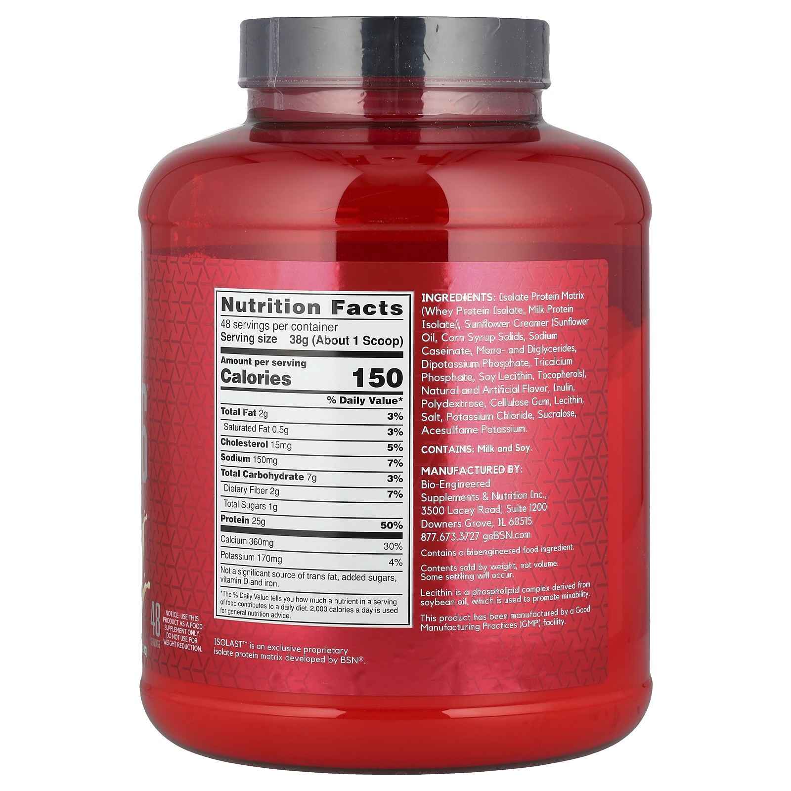 BSN, Syntha-6 Isolate, Vanilla Ice Cream, 4.01 lbs, Whey & Casein Matrix Protein