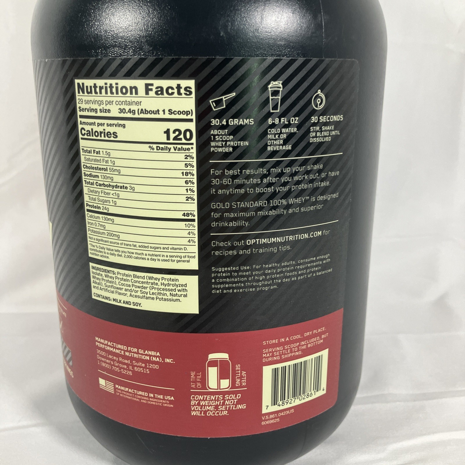 Optimum Nutrition Gold Standard 100% Whey, Double Rich Chocolate, 2lbs 3/2027
