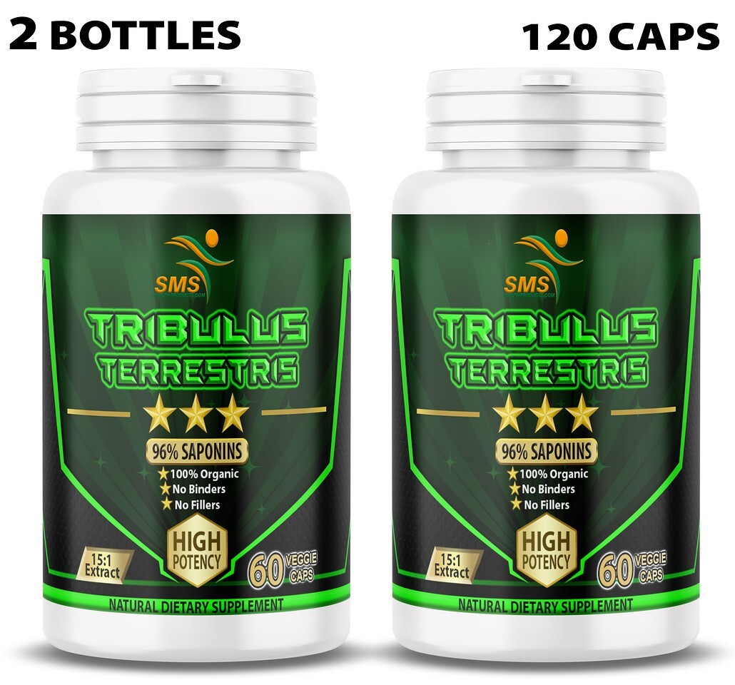TRIBULUS TERRESTRIS 7500mg 96% SAPONINS BIG MUSCLE BODYBUILDING PILLS 120 CAPS
