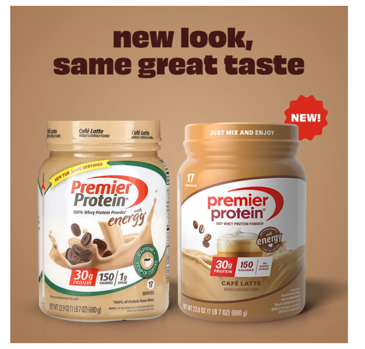 Premier Protein Whey Powder Cafe Latte 1.5lb 30g Protein