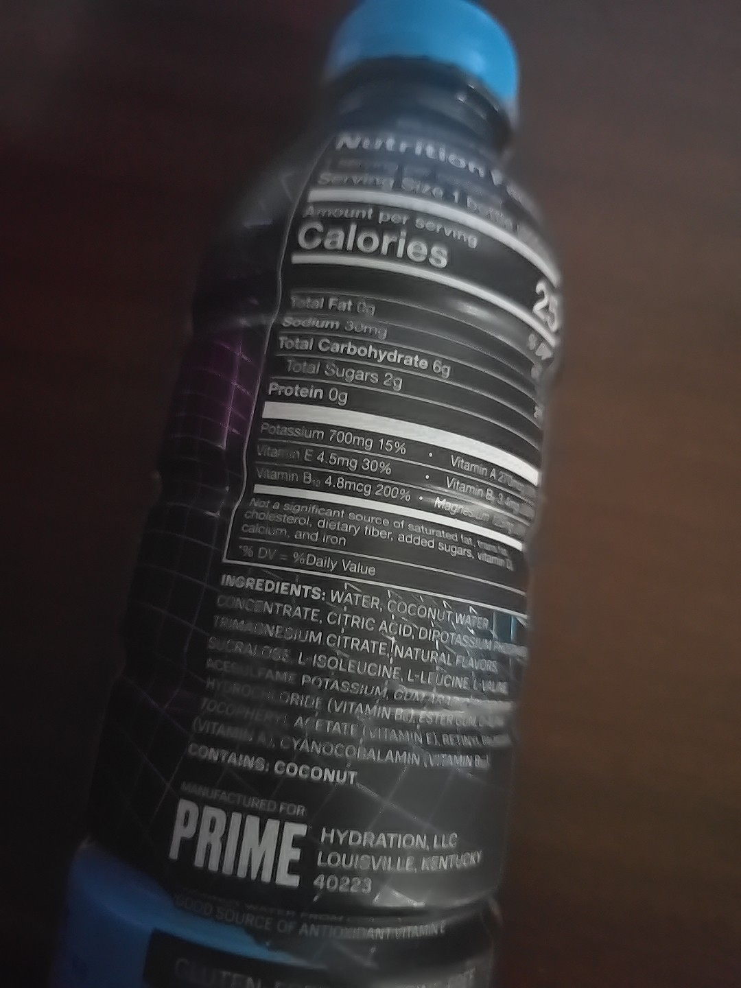 NEW PRIME X TREASURE HUNT HYDRATION DRINK 1 FULL 16.9 FL OZ BLUE BOTTLE