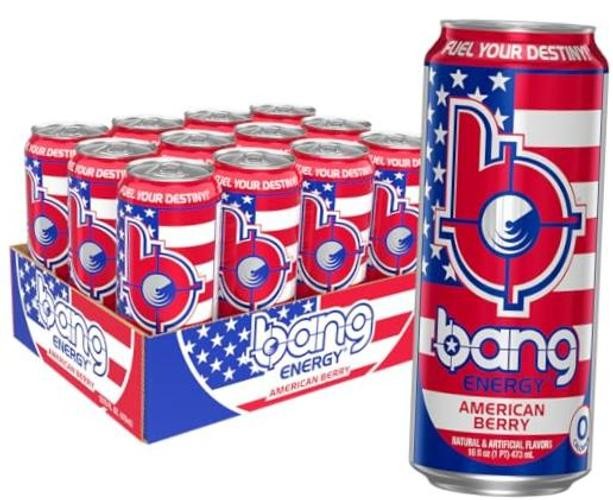 Energy American Berry, Sugar-Free Energy Drink, 16-Ounce (Pack of 12)