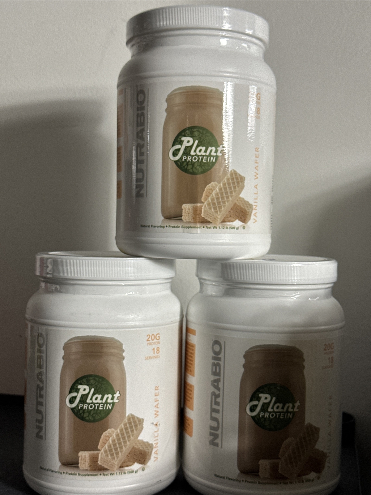 x3 Plant Protein, Vanilla Wafer, 1.12 lb (509 g) Read description