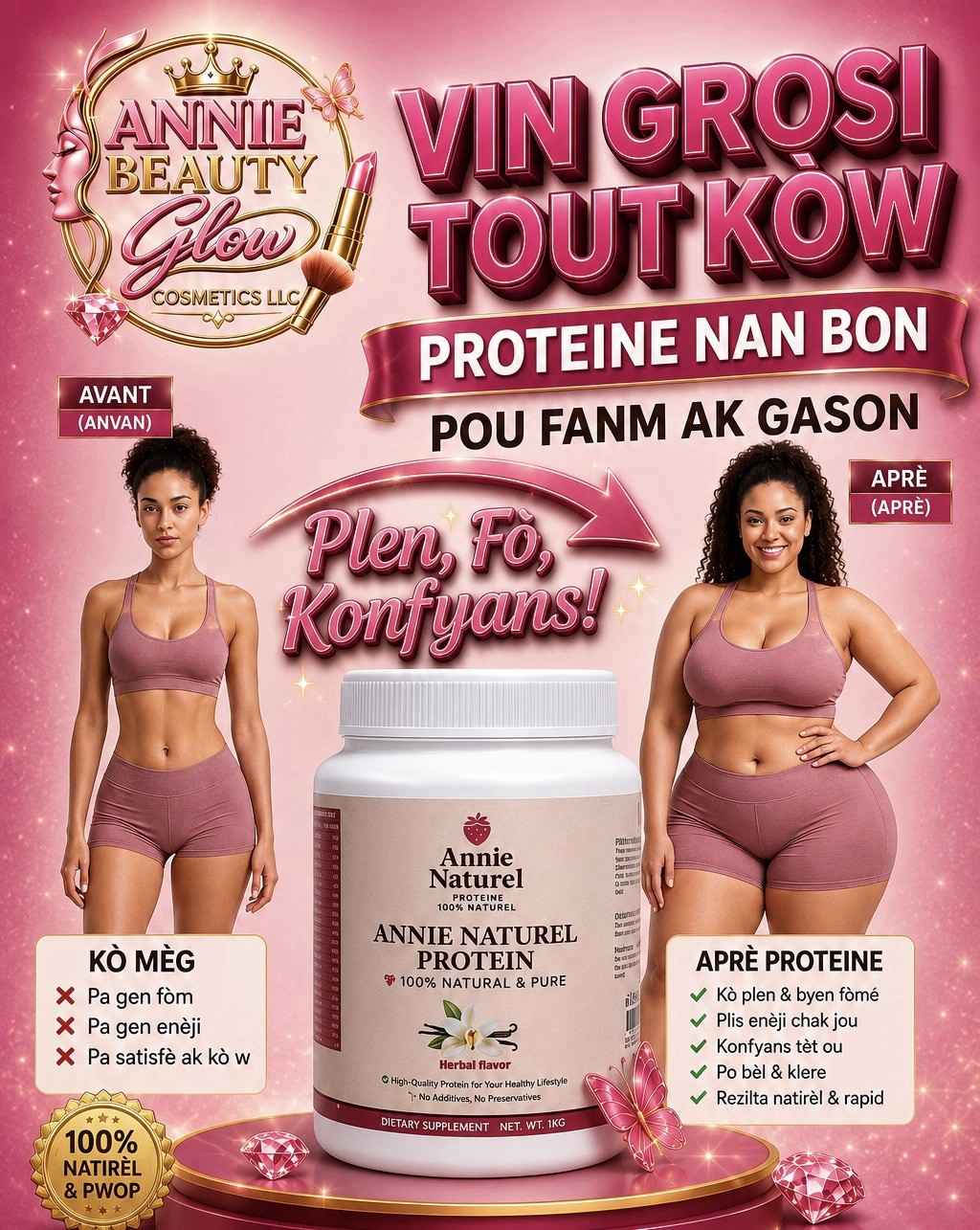 Annie Naturel Protein 100% Pure