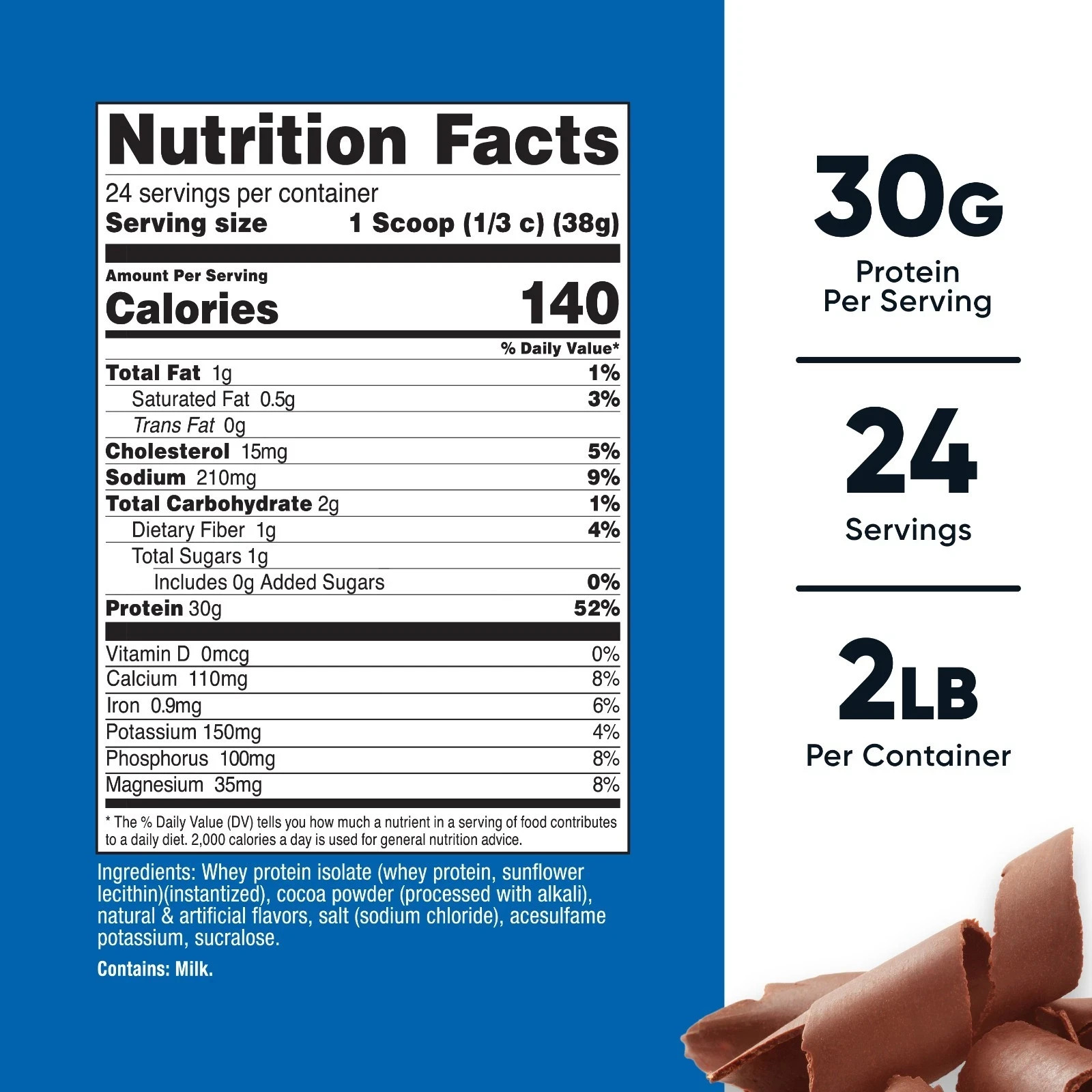 Nutricost Whey Protein Isolate (Chocolate) 2LBS exp 12/2026