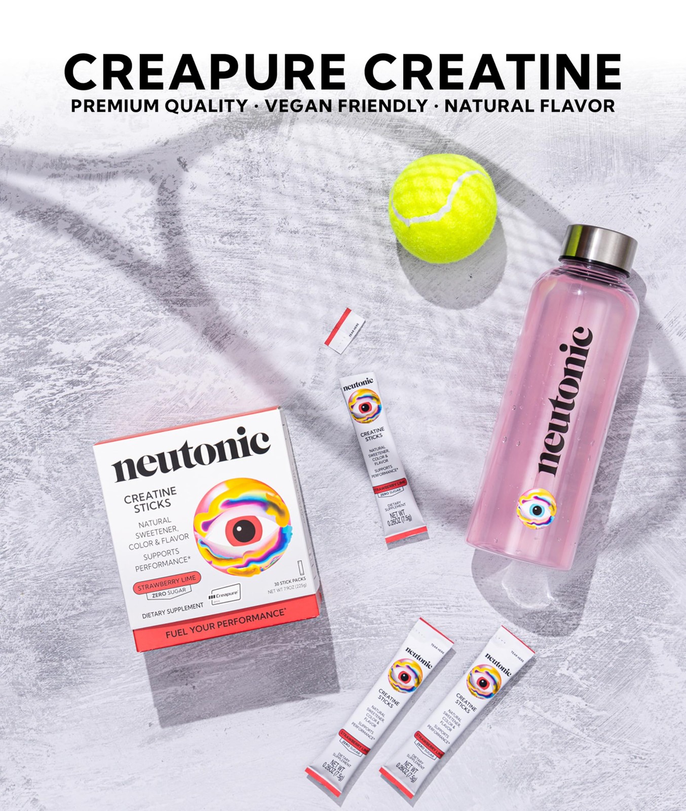Creatine Monohydrate | Strawberry Lime Flavored | Premium Micronized Creatine…