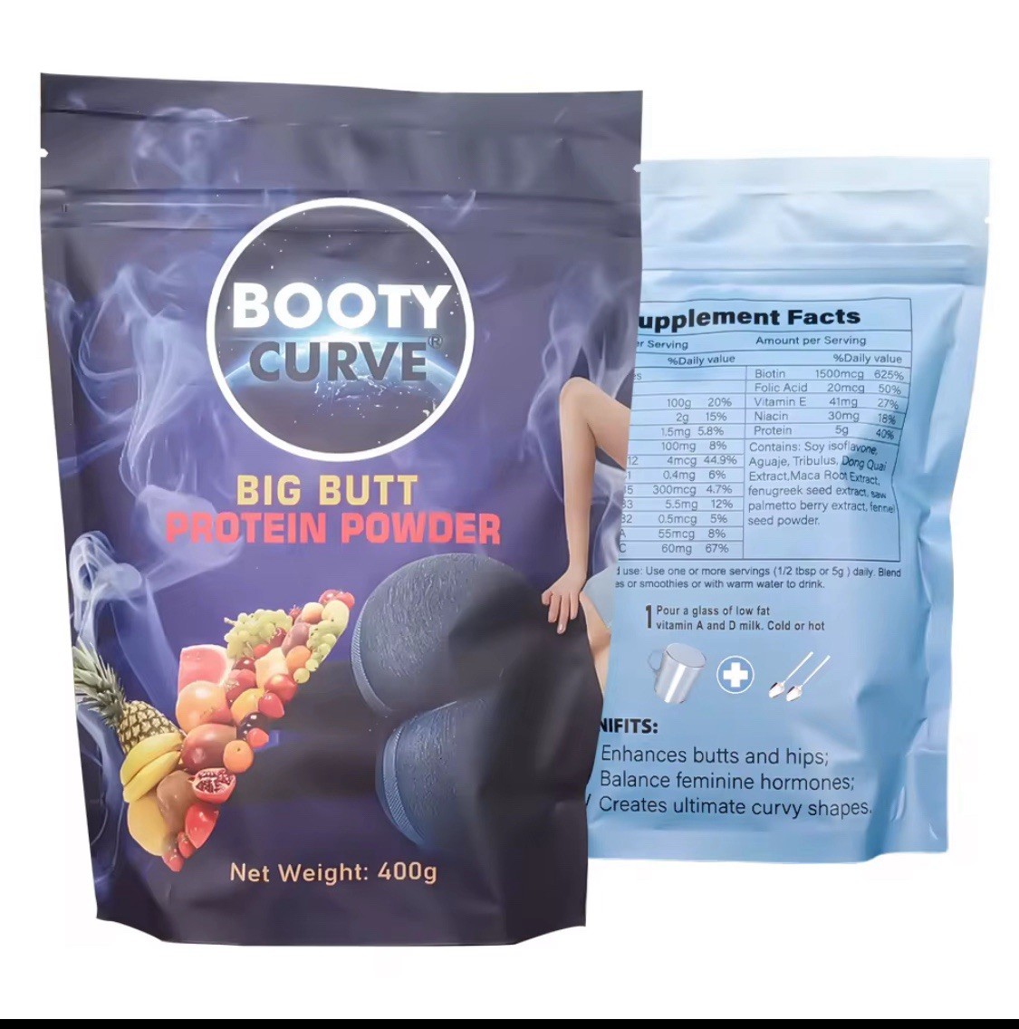 Original Booty Curve Big Butt Protein Powder 400 g For Women