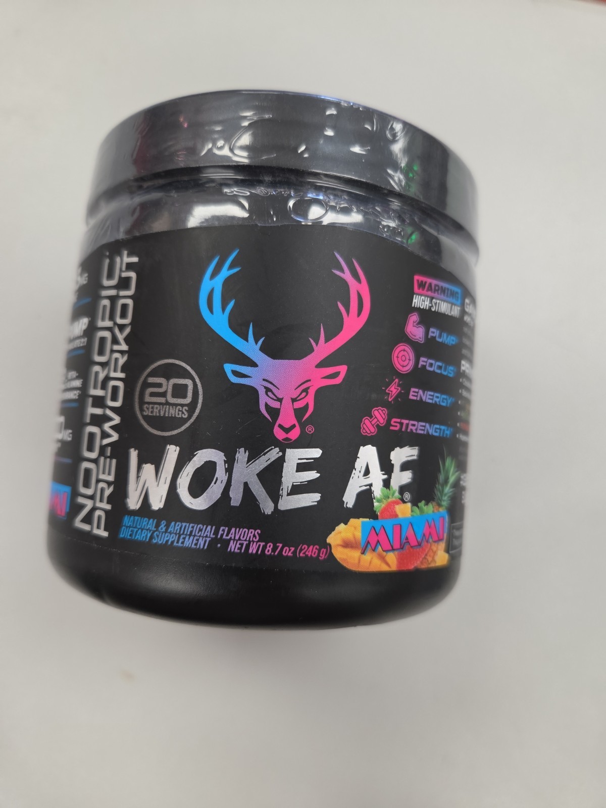 Bucked Up Woke AF Pre-Workout Energy Pump Powder – Size: 8.7 oz