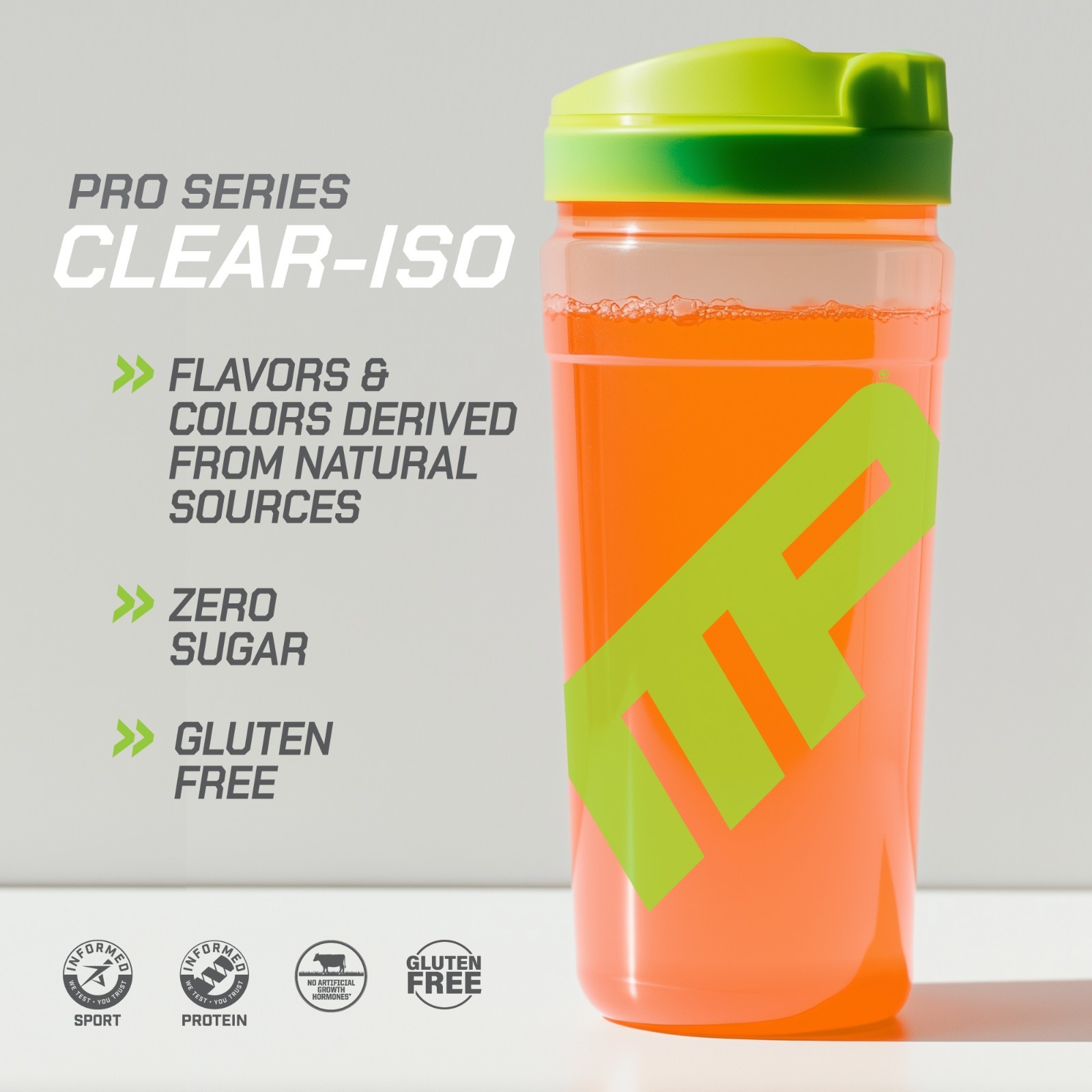 Pro Series Clear-ISO, Protein Powder Drink Mix, Sour Peach Rings, 1.14 lbs (520
