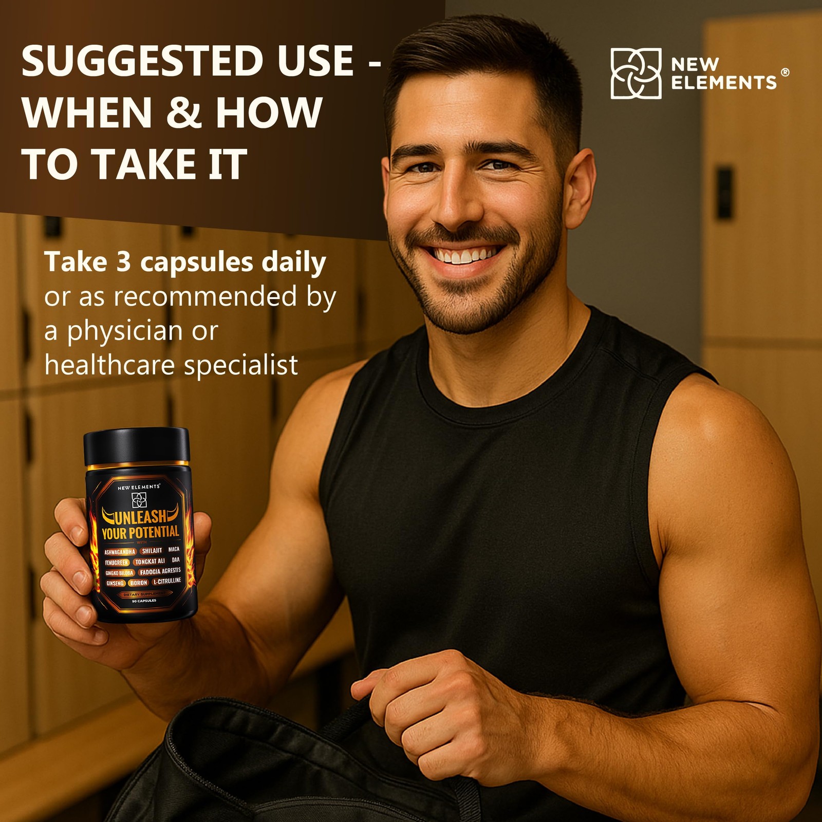 Natural Testosterone Booster Supplement for Men – Test 90 Count (Pack of 1)