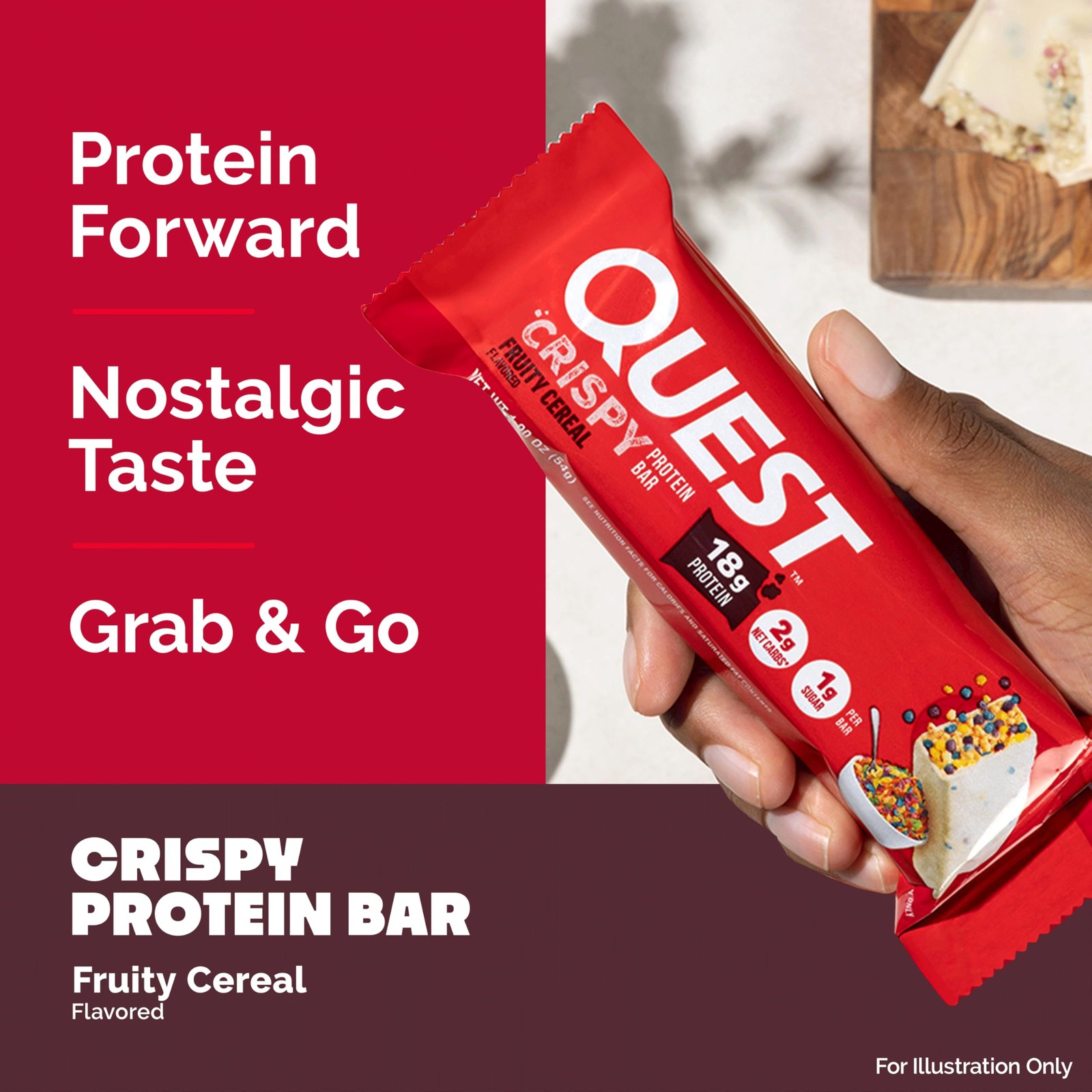Quest Nutrition Crispy Protein Bar, Fruity Cereal 12 Count (Pack of 1)