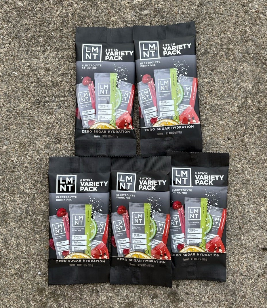 15 LMNT Electrolyte Drink Mix 5×3 Stick Variety Pack Citrus Raspberry Watermelon