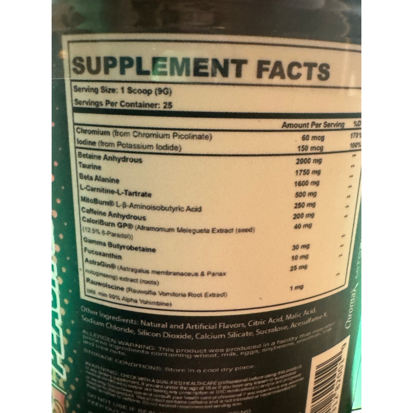 Beast Mode Burn Pre-Workout Kong Series Dietary Supplement 25 Servings 7.94 Oz