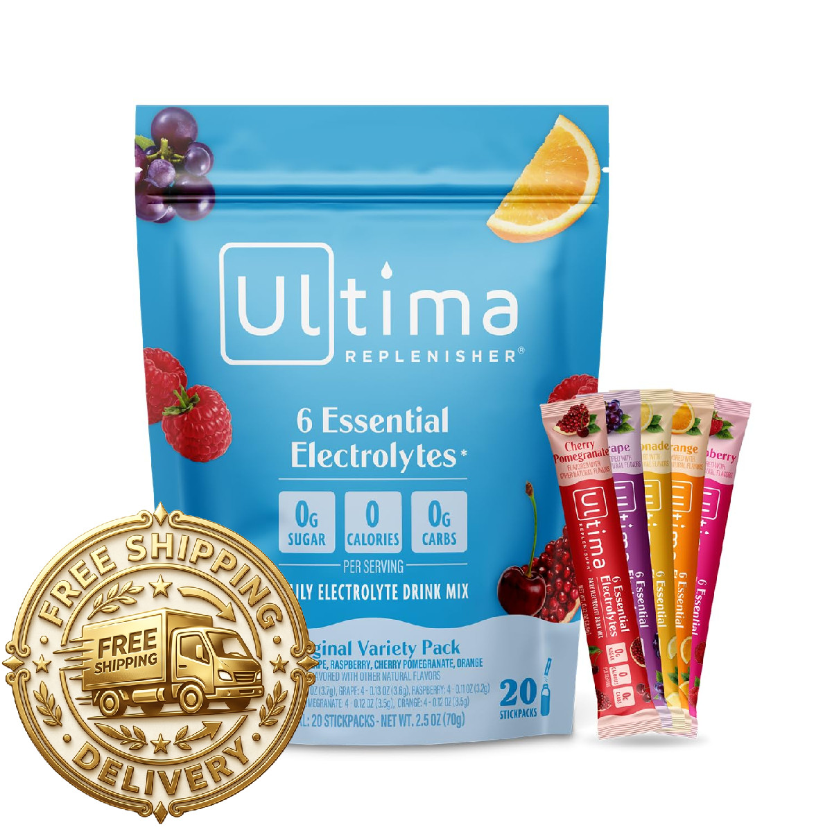 Ultima Replenisher Daily Electrolyte Powder Drink Mix Variety 20 Packets 6