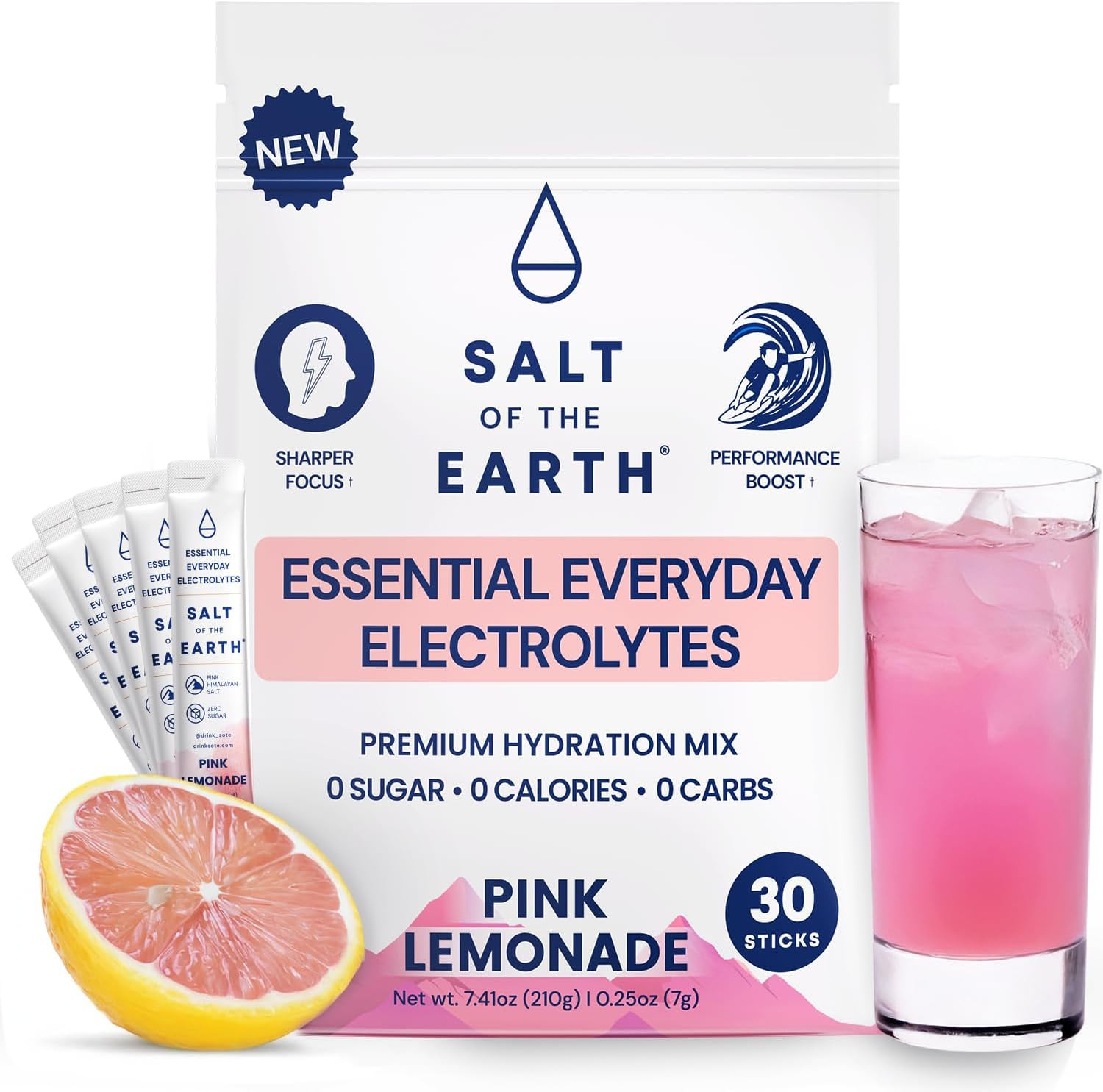 Premium Zero-Sugar Electrolyte – Made with Pink Himalayan Salt – Hydration Powde
