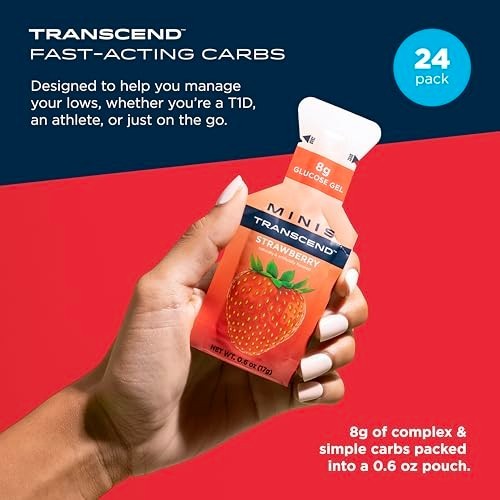 Mini Energy Gel Strawberry 24 Pack 0.6 Ounce Fast Acting Carb Boost Portable