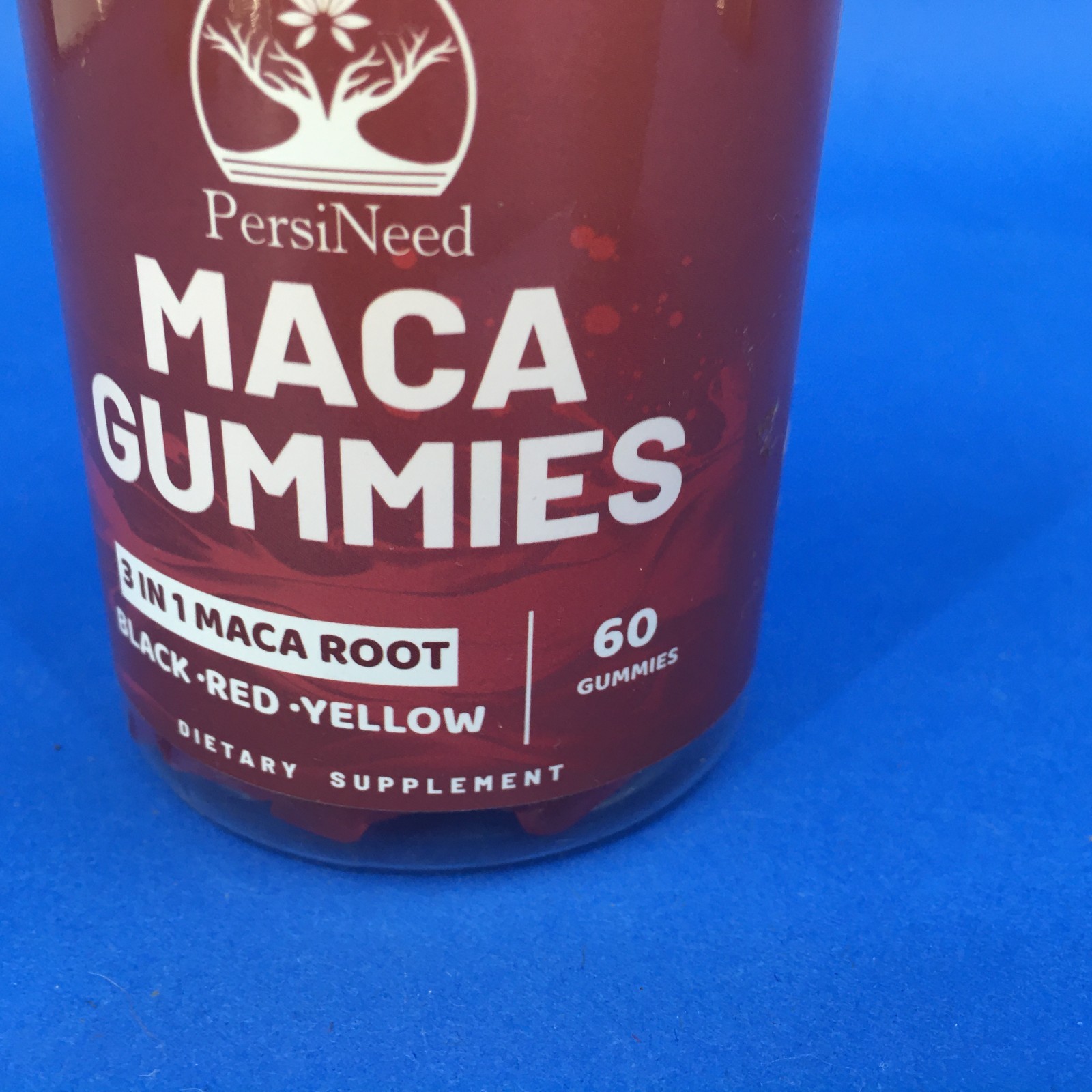 PersiNeed Maca Gummies 3-in-1 Maca Root Black Red Yellow 60 Gummies