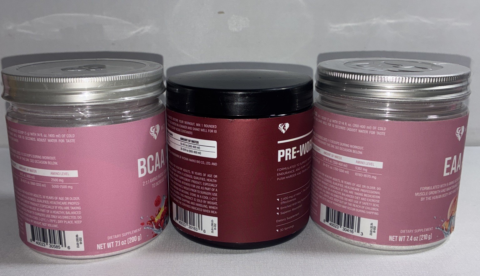 Bundle Of Workout & Post Workout Supplements / BCAA Amino, Pre-Workout, EAA Amin