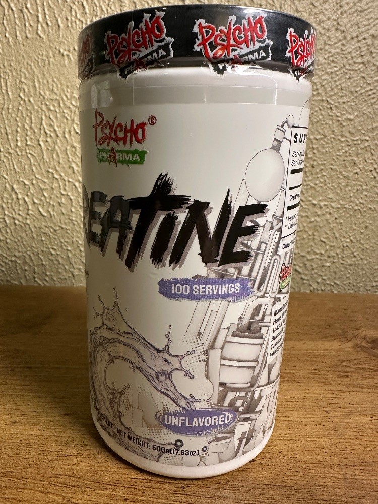 Psycho Pharma Creatine Monohydrate Unflavored 500g 100 Servings New Sealed