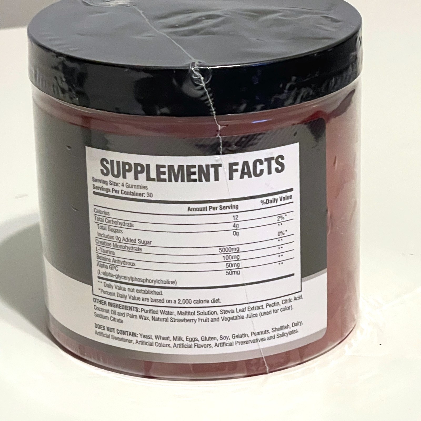 DivinusLab Creatine Monohydrate Gummies 5g Pre Workout For Building Muscle 120Ct