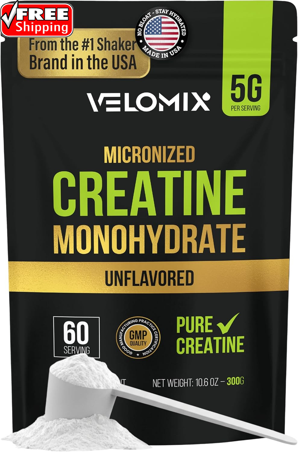 Micronized Creatine Monohydrate Powder – 100% Pure Creatine Powder Unflavored an