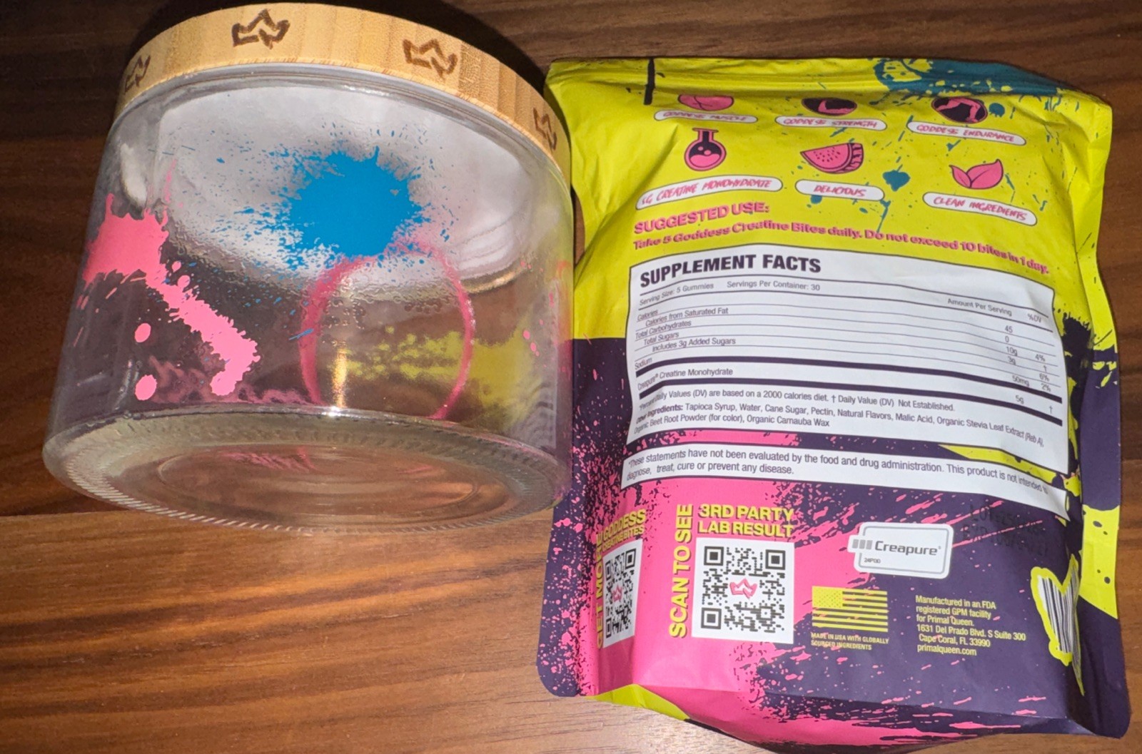 100% Authentic Primal Queen Set GODDESS Creatine Gummy Bites Watermelon + JAR